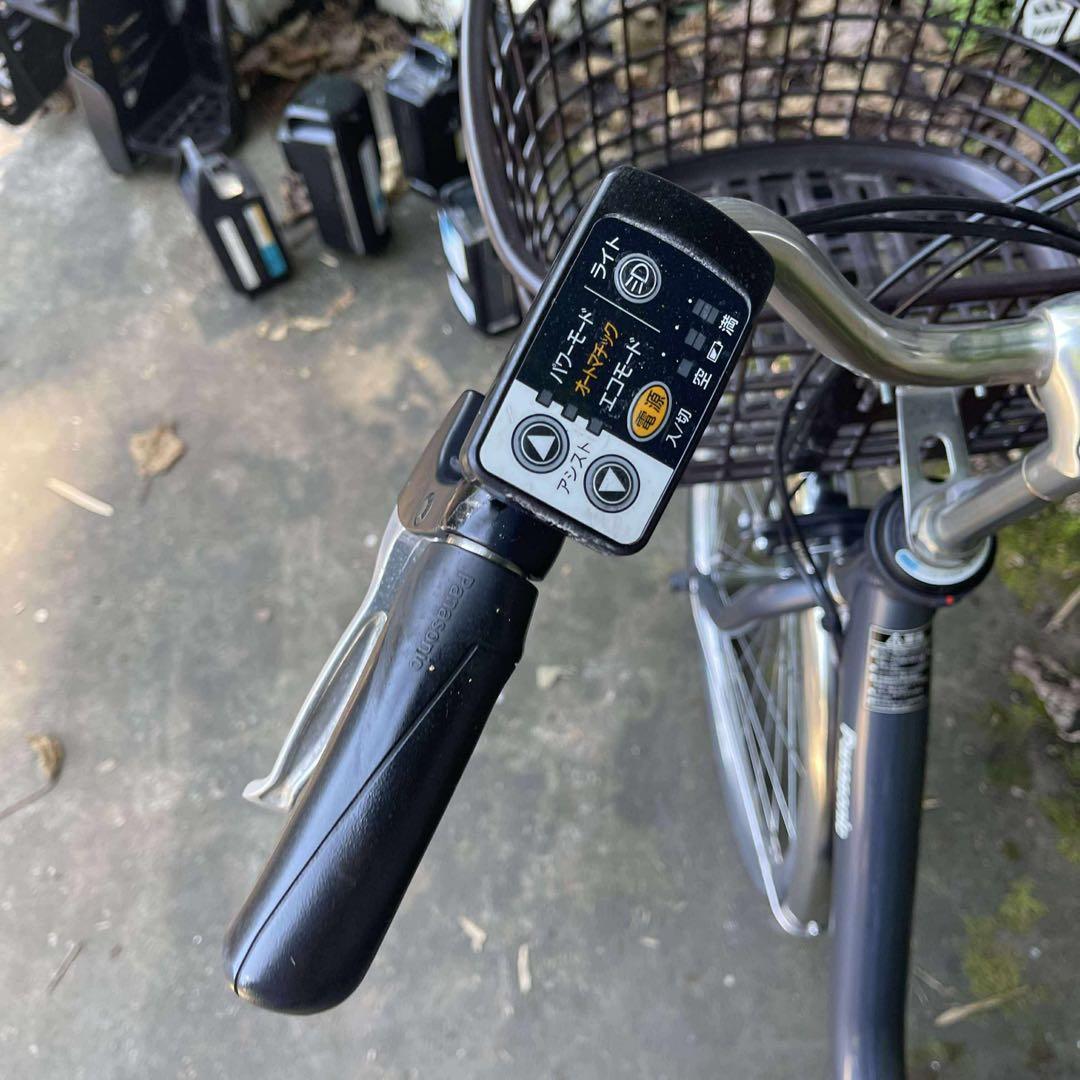 Panasonic 電動アシスト自転車 グレー カゴ24インチバッテリー12ah