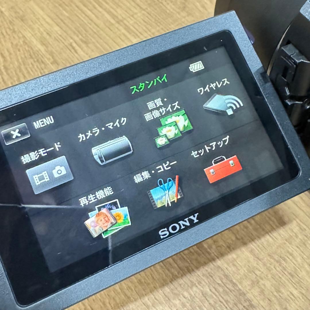 美品★本体＋バッテリーのみ SONY 4K ビデオカメラ FDR-AX45