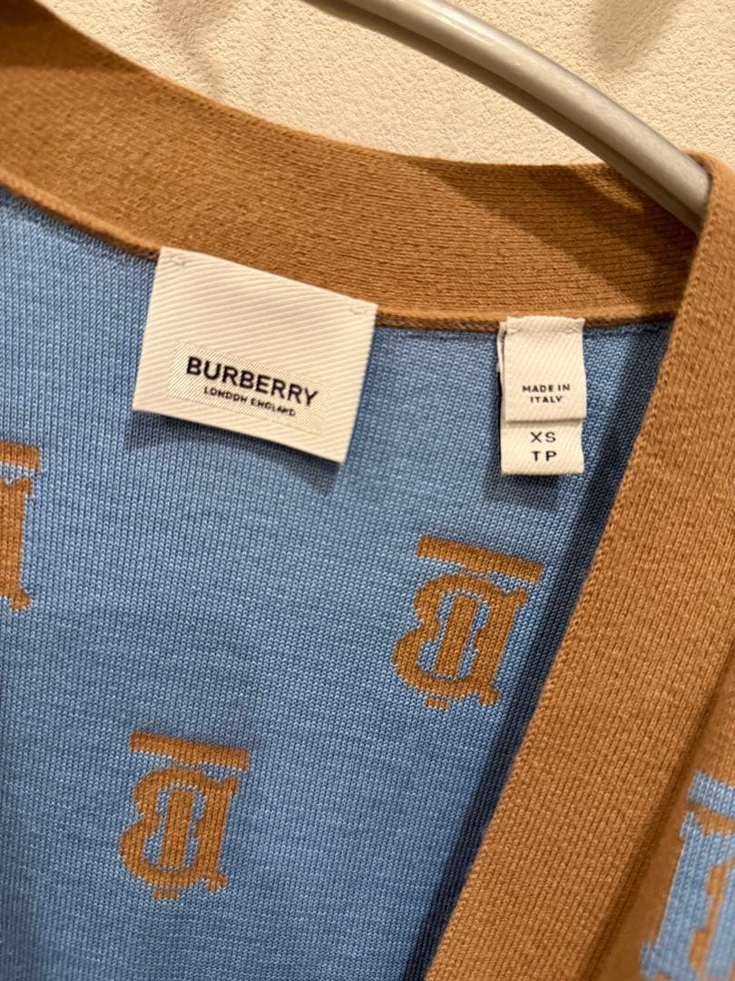 BURBERRY ロゴパターン カーディガン XS