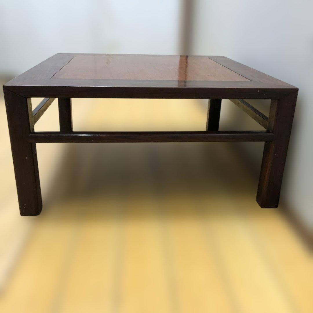 送料無料 昭和十七年 検印あり 無垢材 座卓 古家具 戦前 戦中 251215
