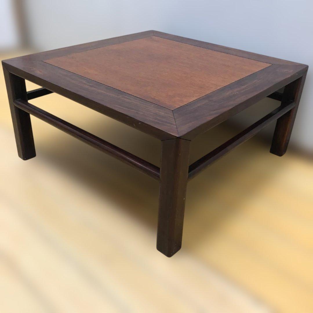 送料無料 昭和十七年 検印あり 無垢材 座卓 古家具 戦前 戦中 251215