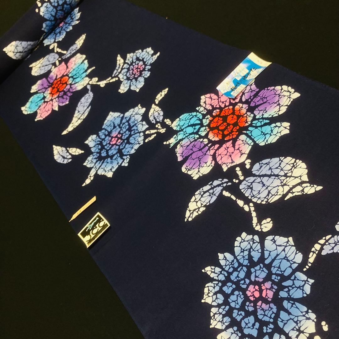 着物と帯オレンジ y219◾️未使用美品割と綺麗な木綿浴衣反物24点まとめて◾️