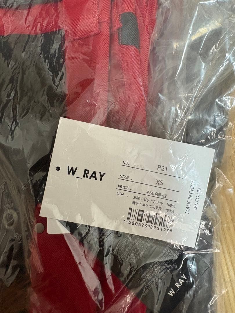 W RAY スキーウェア上下セット　XS 赤/黒/花柄