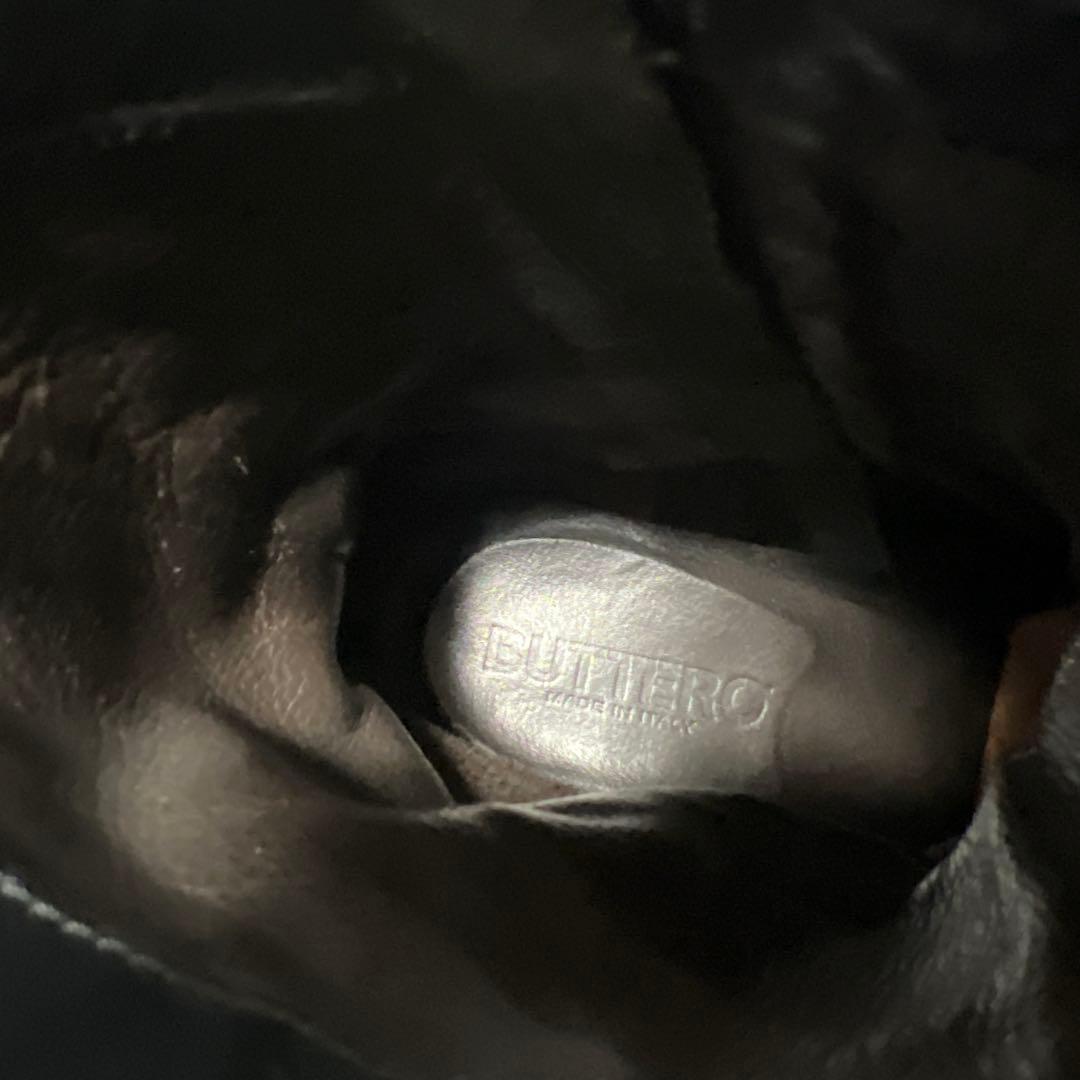 BUTTERO ブッテロ　サイドジップ　ブーツ　ブラック　42 レザー