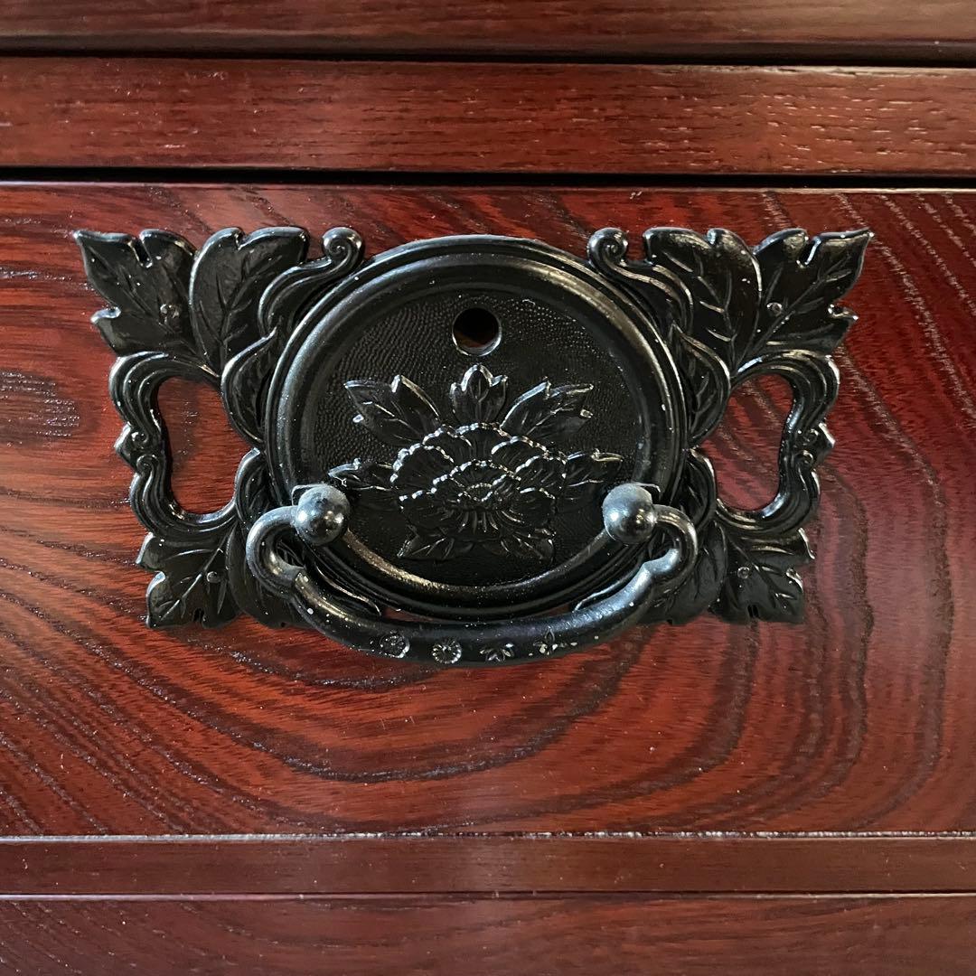 飛鳥工芸家具 車箪笥 民芸箪笥 4段チェスト 欅 和製アンティーク 民芸家具