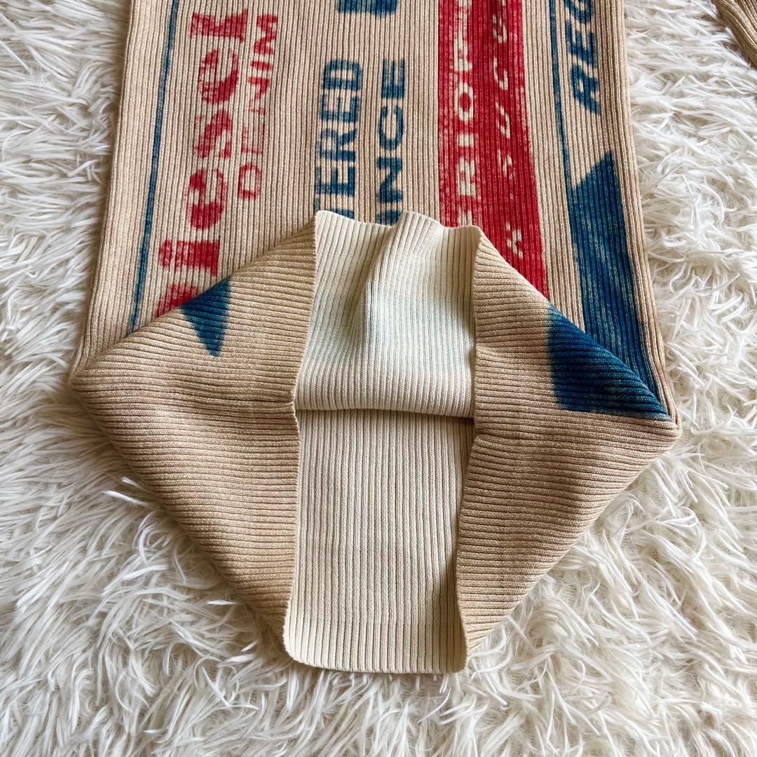 美品 DIESEL ディーゼル タイト ニットワンピース ロゴ