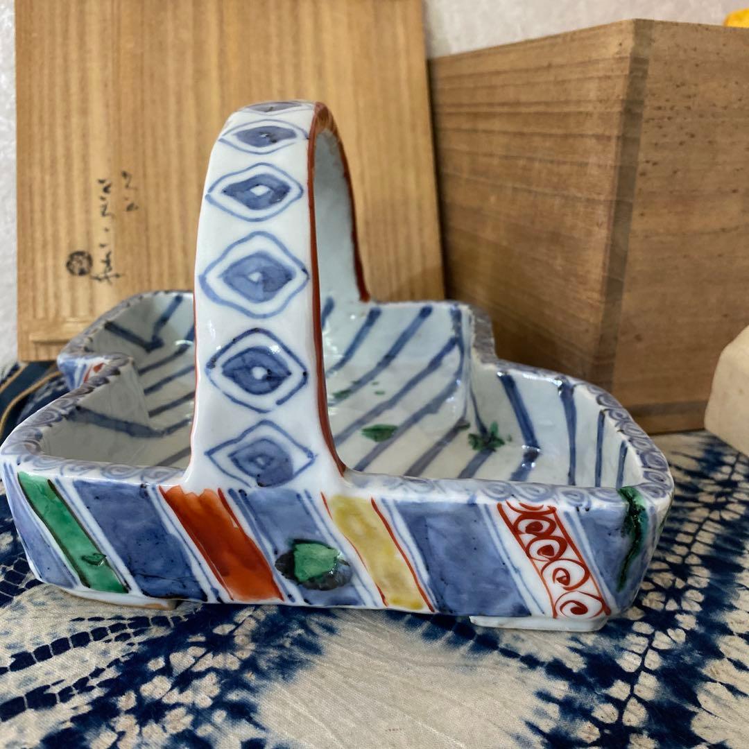 須田菁華　天啓赤絵風　手鉢