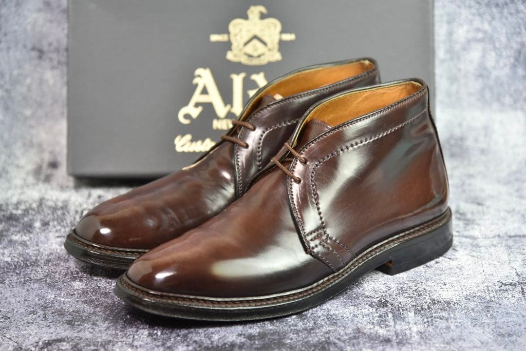 オールデン　コードバン　#1339　チャッカブーツ　7D　バーガンディ　ツリー付