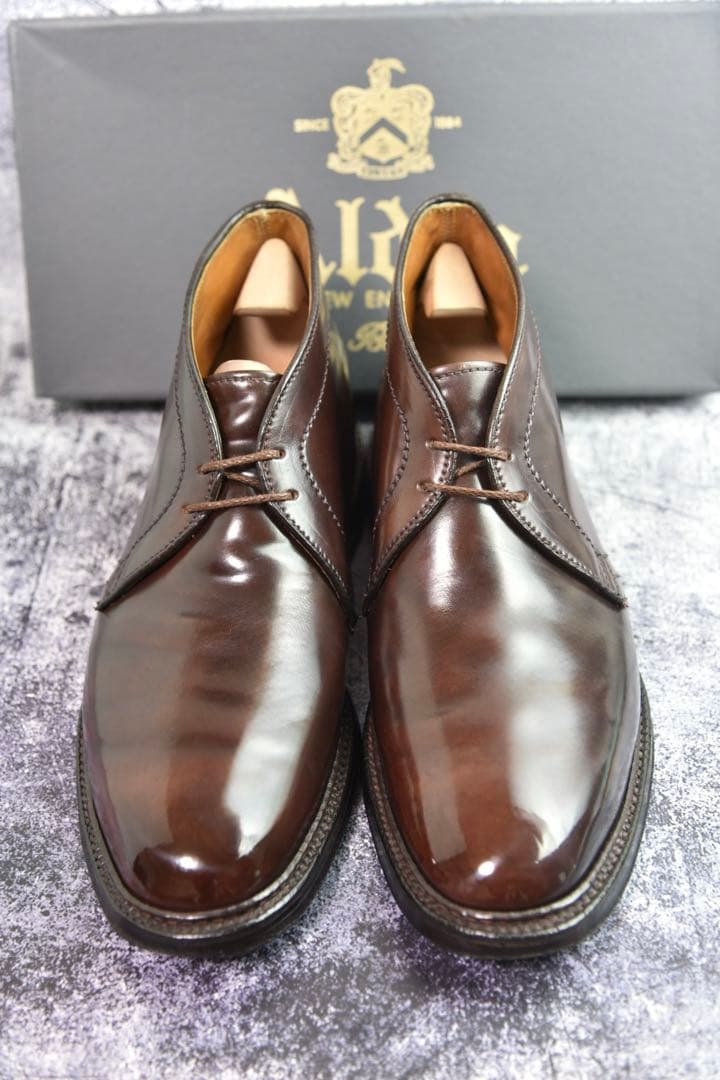 オールデン　コードバン　#1339　チャッカブーツ　7D　バーガンディ　ツリー付