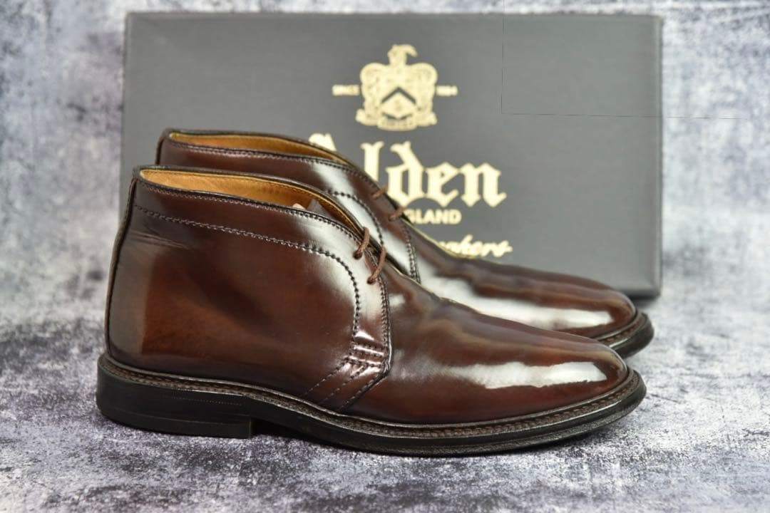 オールデン　コードバン　#1339　チャッカブーツ　7D　バーガンディ　ツリー付