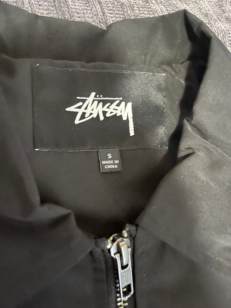 STUSSY ブラック ナイロンジャケット S