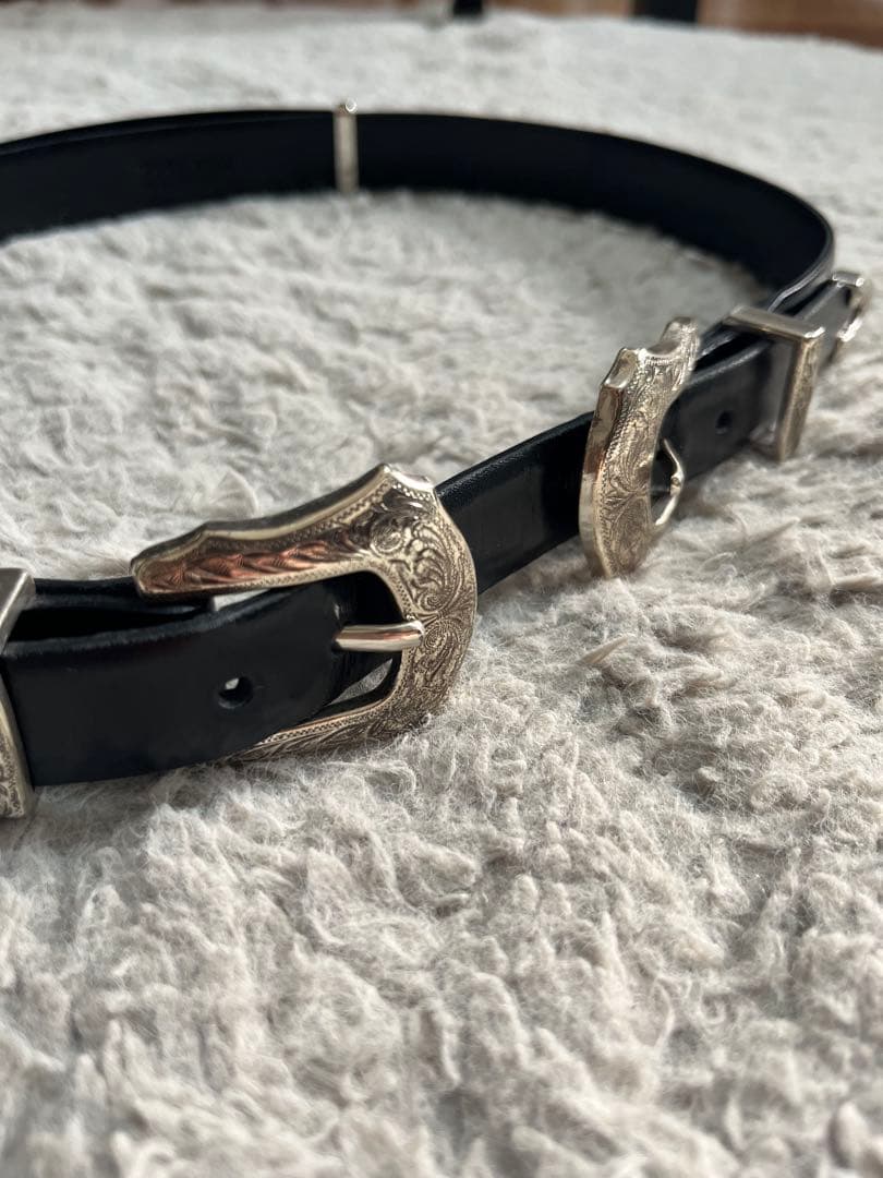 TOGA PULLA 本革レザーベルト ダブルバックルTPO2-AH524