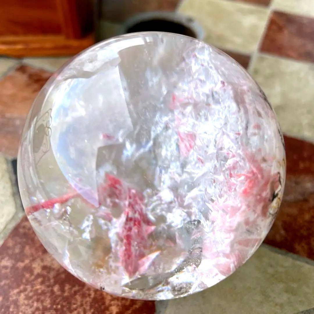 超激レア❗️❗️クォーツイン　ロードクロサイト　インカローズ　天然石　丸玉　水晶