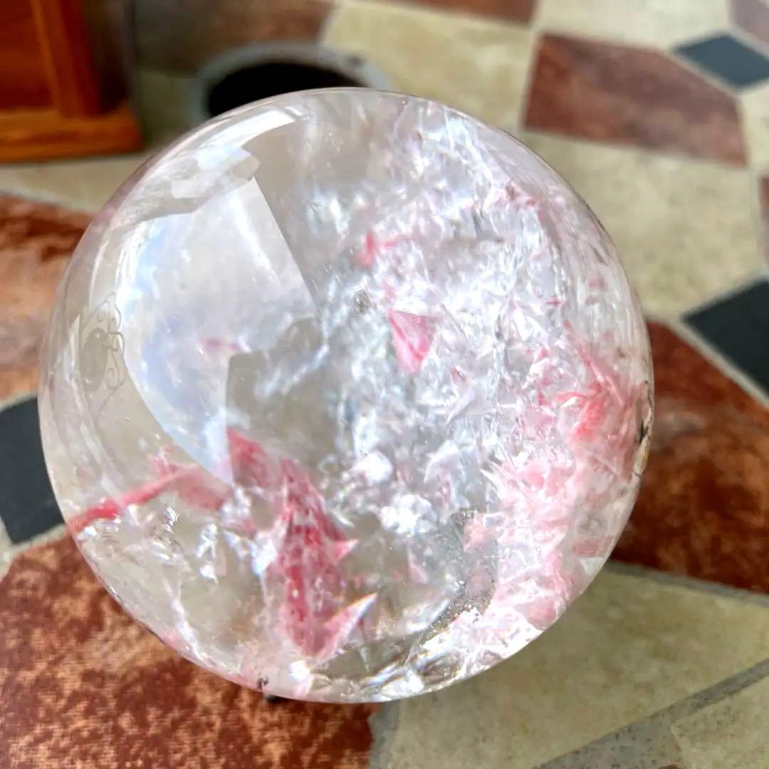 超激レア❗️❗️クォーツイン　ロードクロサイト　インカローズ　天然石　丸玉　水晶