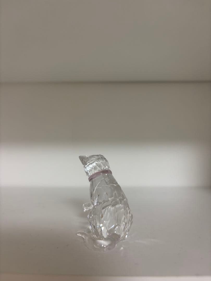 スワロフスキー　猫の置物 透明