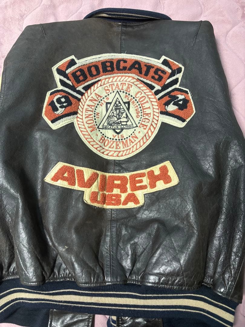 AVIREX レザージャケット　スタジャン Mサイズ