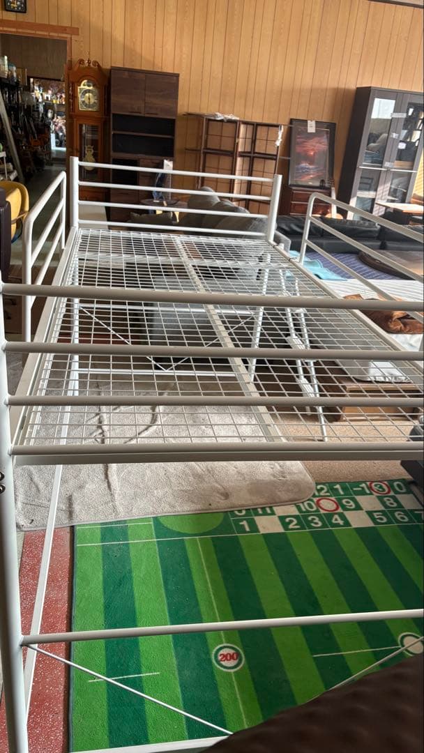 ホワイト メタル ロフトベッド