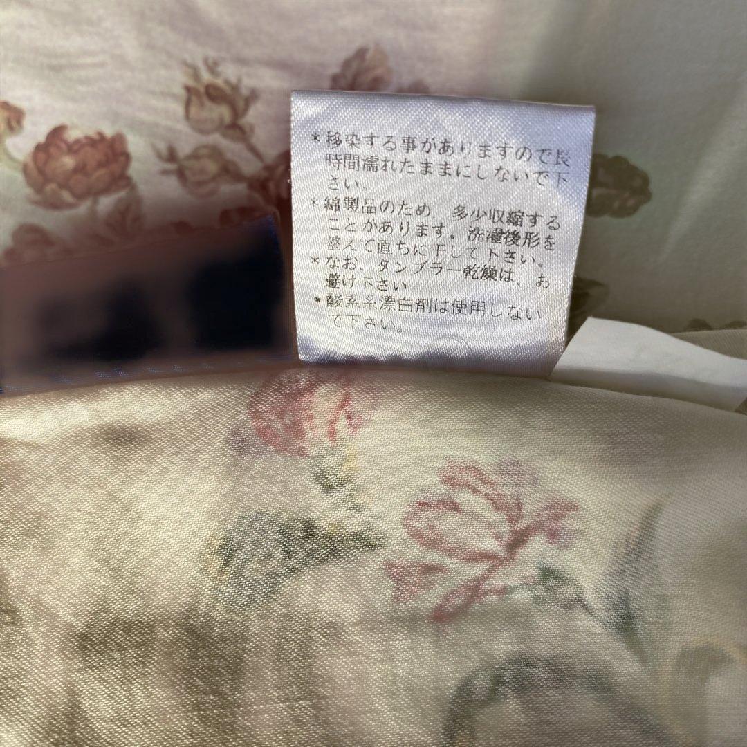 ラルフローレン フラットシーツ　フリル付きダブルサイズ