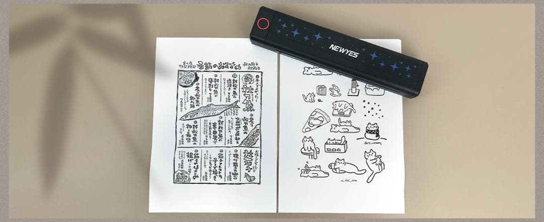 NEWYES サーマルプリンター インク不要 A4サイズ 203dpi