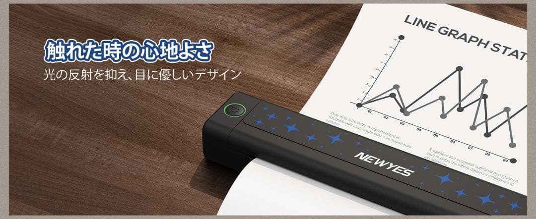 NEWYES サーマルプリンター インク不要 A4サイズ 203dpi