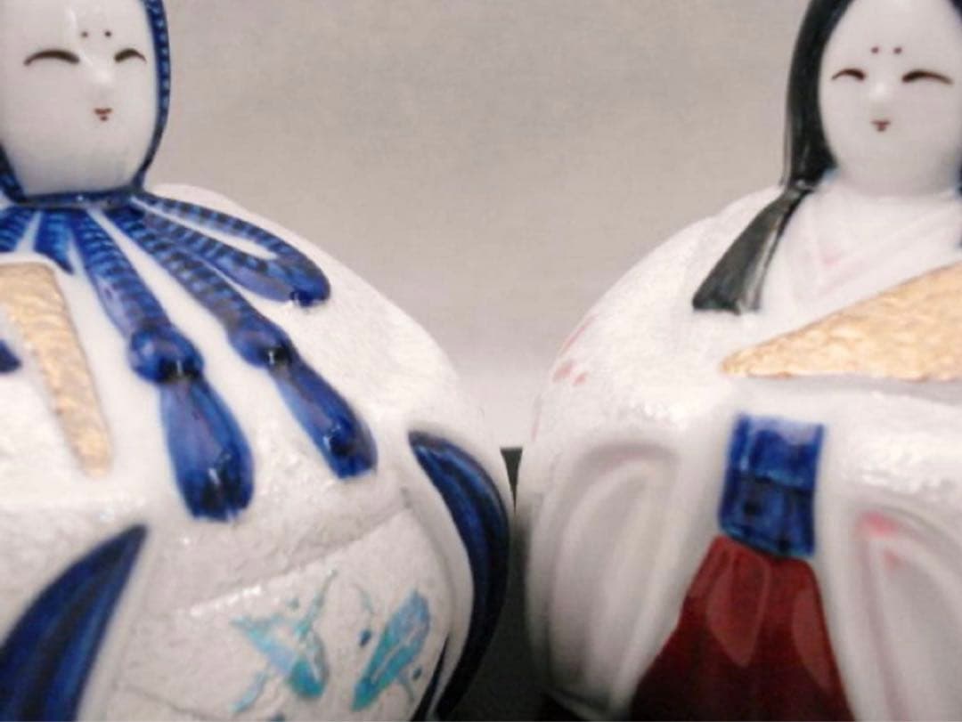 【☆希少なお品☆】【新品】有田焼アートヒルズ窯　パール雛人形　磁器　置物　雛祭り