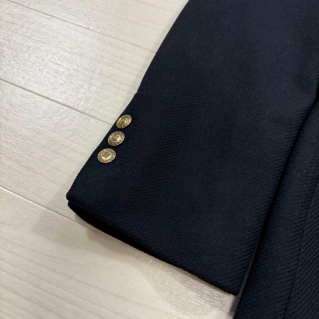 極美品 ZARA 大きい L マンテコ ナポレオン 金ボタン ダブル ブラック