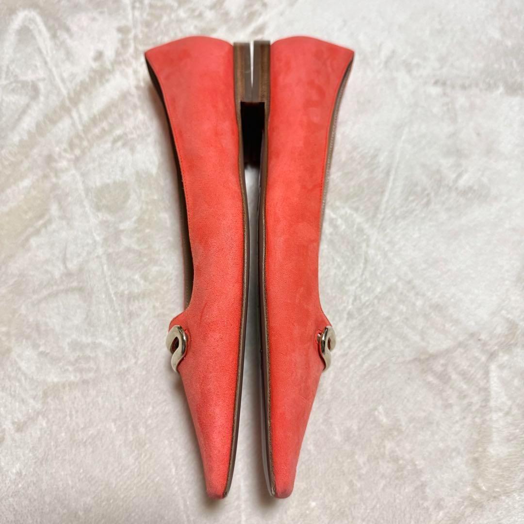 未使用級 ペリーコ アネッリ フラットシューズ ゴールド金具