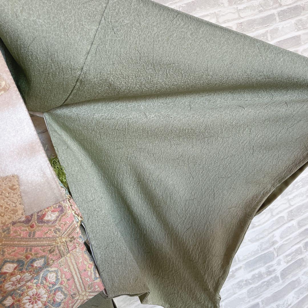 色無地　フルセット　小紋　躾糸付き　地紋　シンプル　礼装　カジュアル　着物　P4