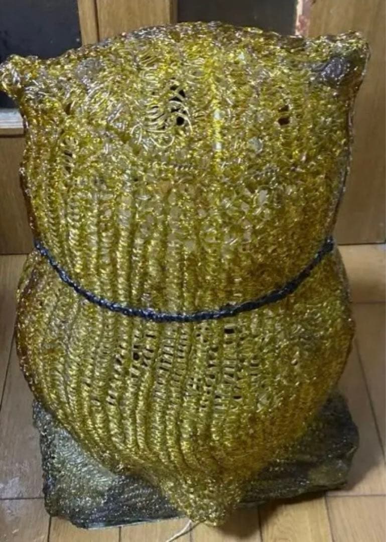 ふくろう　フクロウ　イルミネーション　置物　玄関前　53cm ガーデンライト