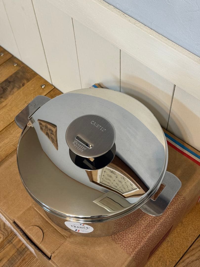 新品 CRISTEL グラフィット深鍋 14cm+18cm+ハンドルセット