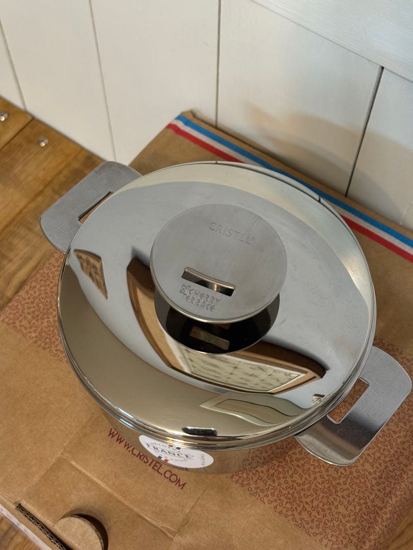 新品 CRISTEL グラフィット深鍋 14cm+18cm+ハンドルセット