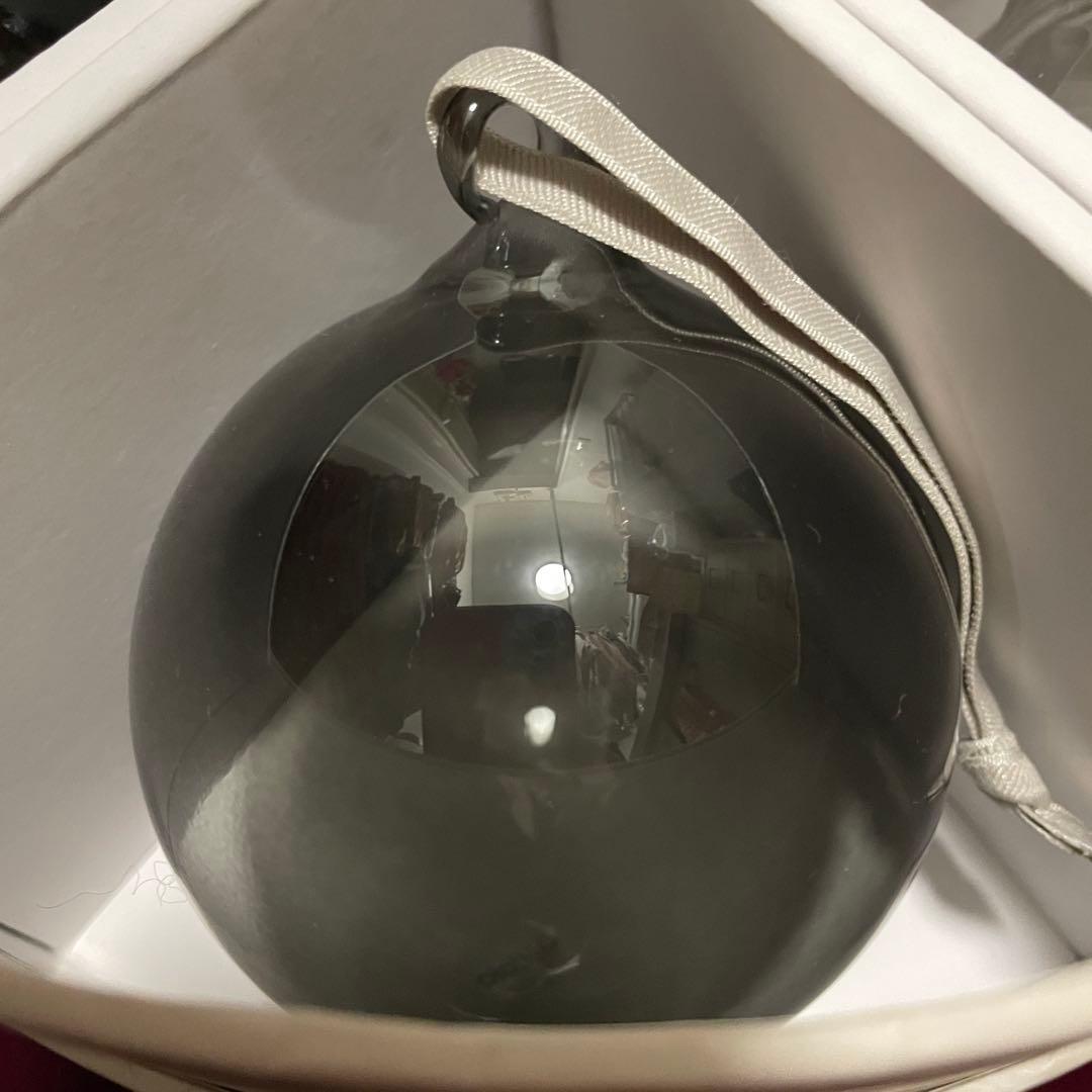  ガラスボール オーナメント グレー レッド 9個セット