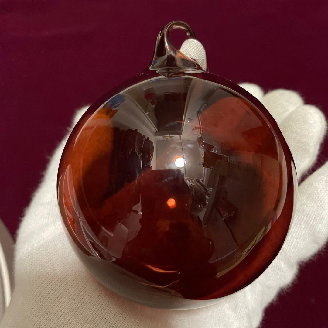  ガラスボール オーナメント グレー レッド 9個セット