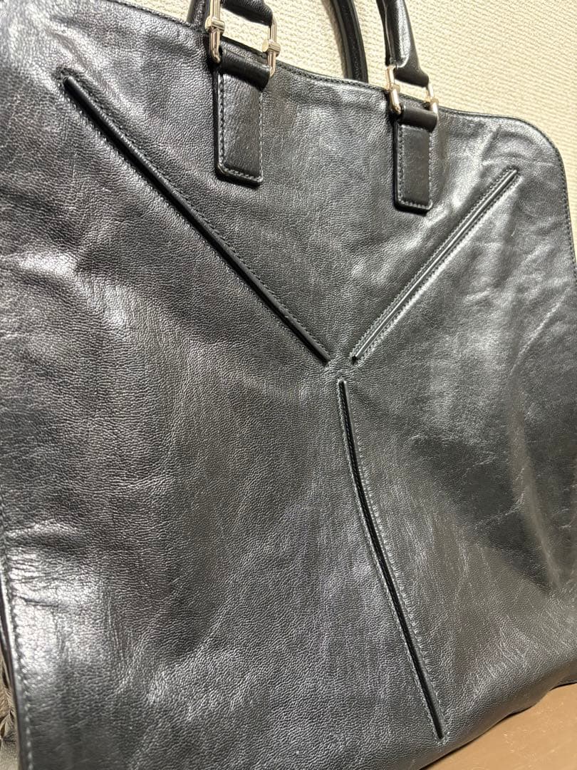 バッグ YVES SAINT LAURENT black leather bag