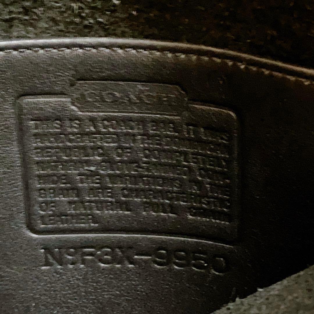 9950 COACH オールドコーチ ショルダーバッグ 黒レザー 斜め掛けバッグ