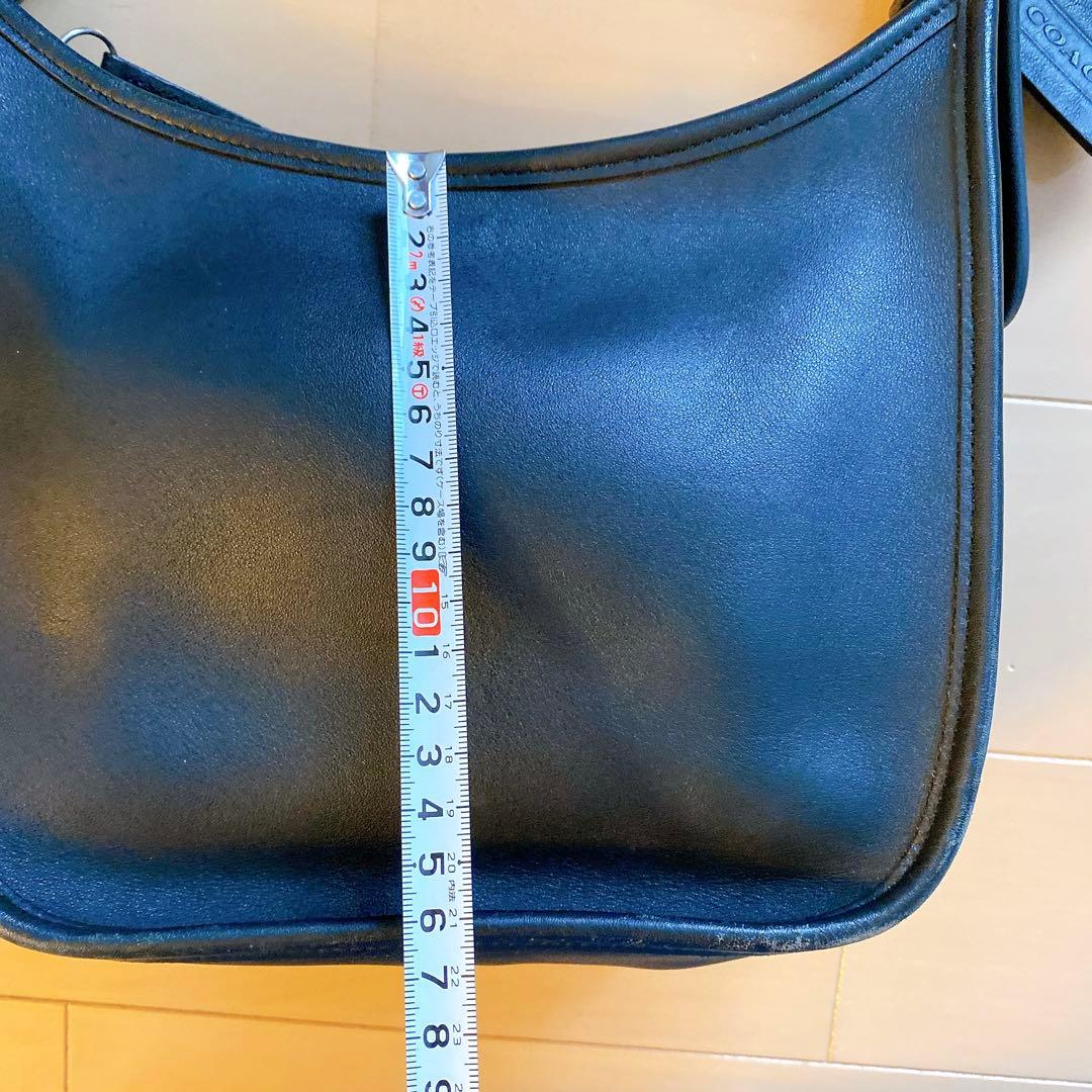 9950 COACH オールドコーチ ショルダーバッグ 黒レザー 斜め掛けバッグ