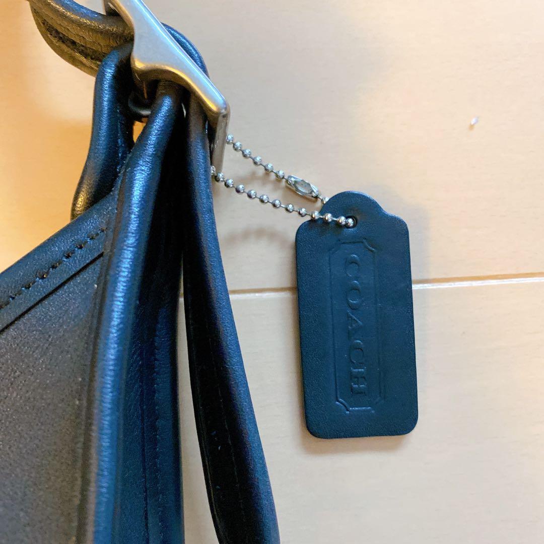 9950 COACH オールドコーチ ショルダーバッグ 黒レザー 斜め掛けバッグ