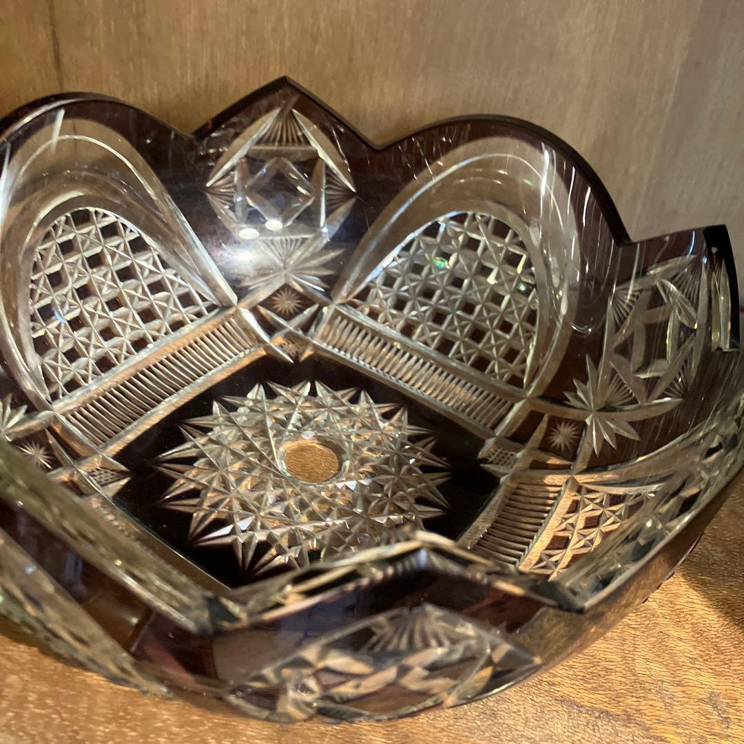 アンティーク　カット硝子　切子硝子