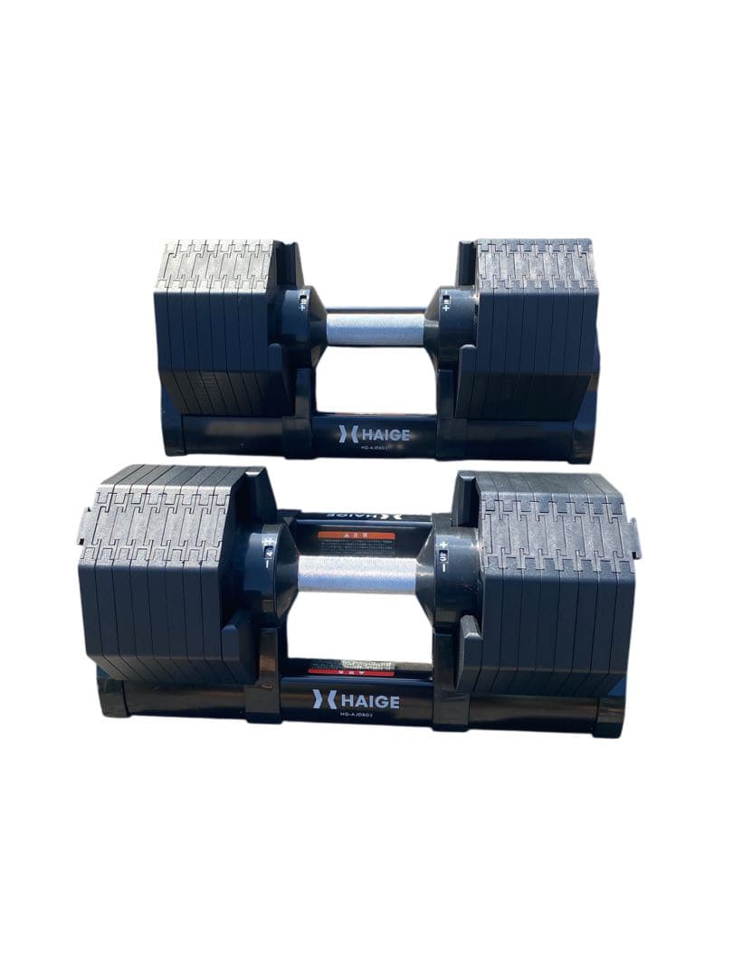 専用 良品80キロHAIGE ハイガー可変式ダンベル 40kg×2 1/2梱包①
