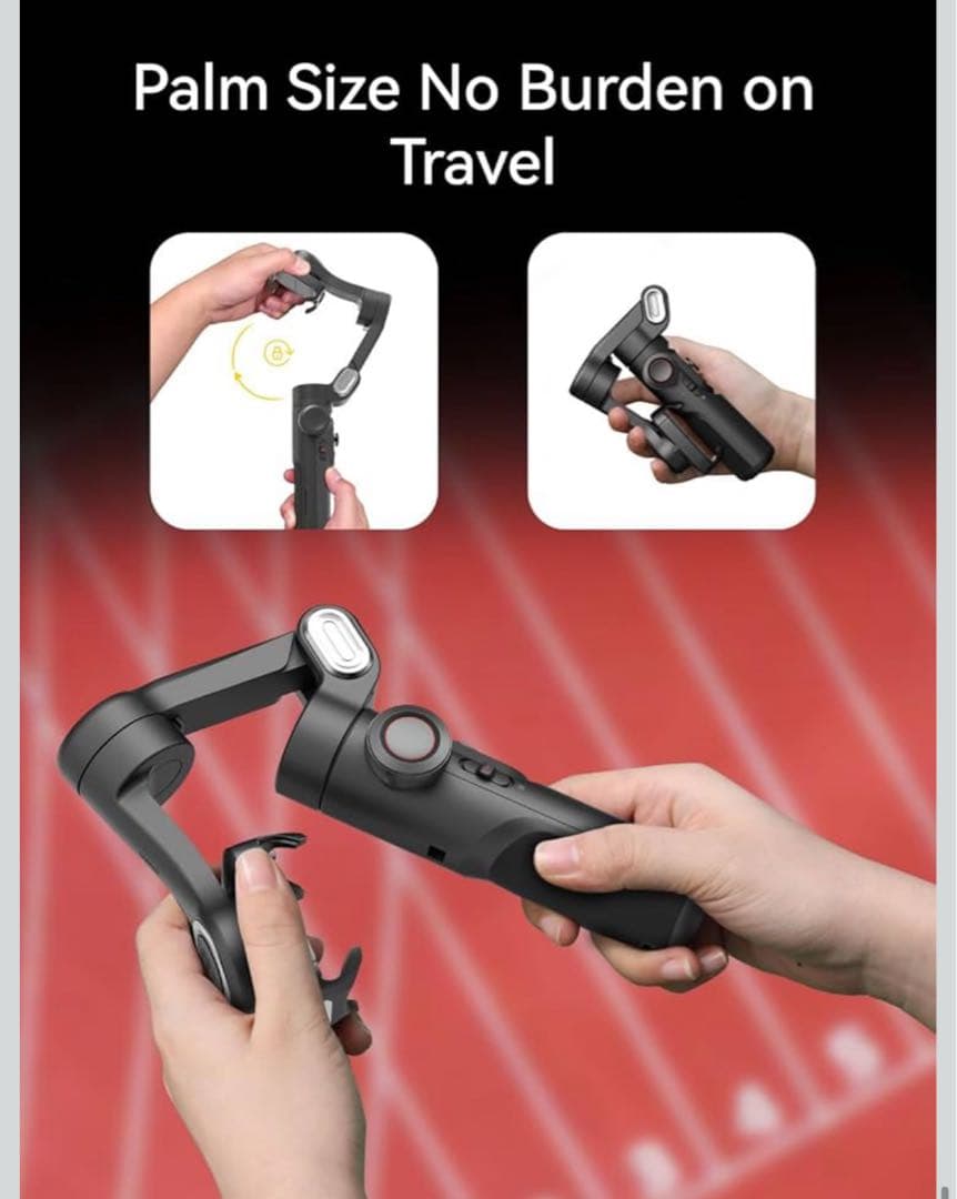 AOCHUAN iPhone ジンバル、AI トラッキング センサー付きスマホ用