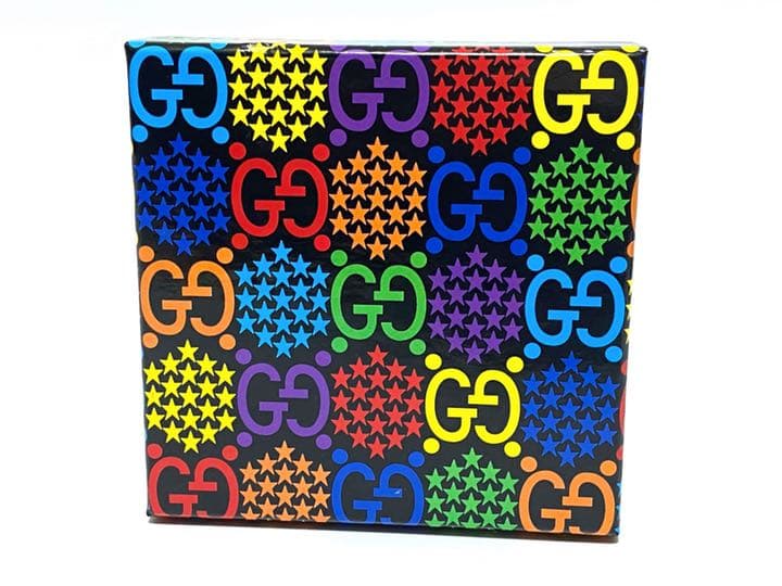 希少　グッチ　ペーパーウエイト　書道　モノグラム　マルチカラー　インテリア　総柄