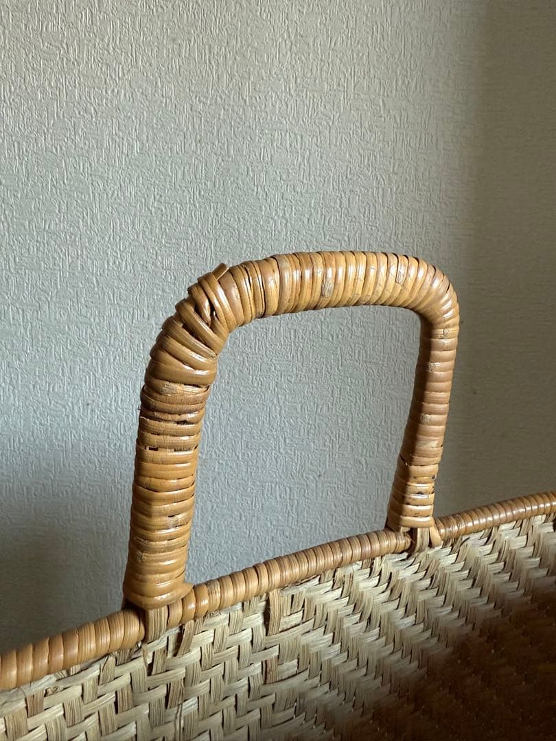 竹籠バッグ かごバック 竹籠 買い物かご マルシェ vintage