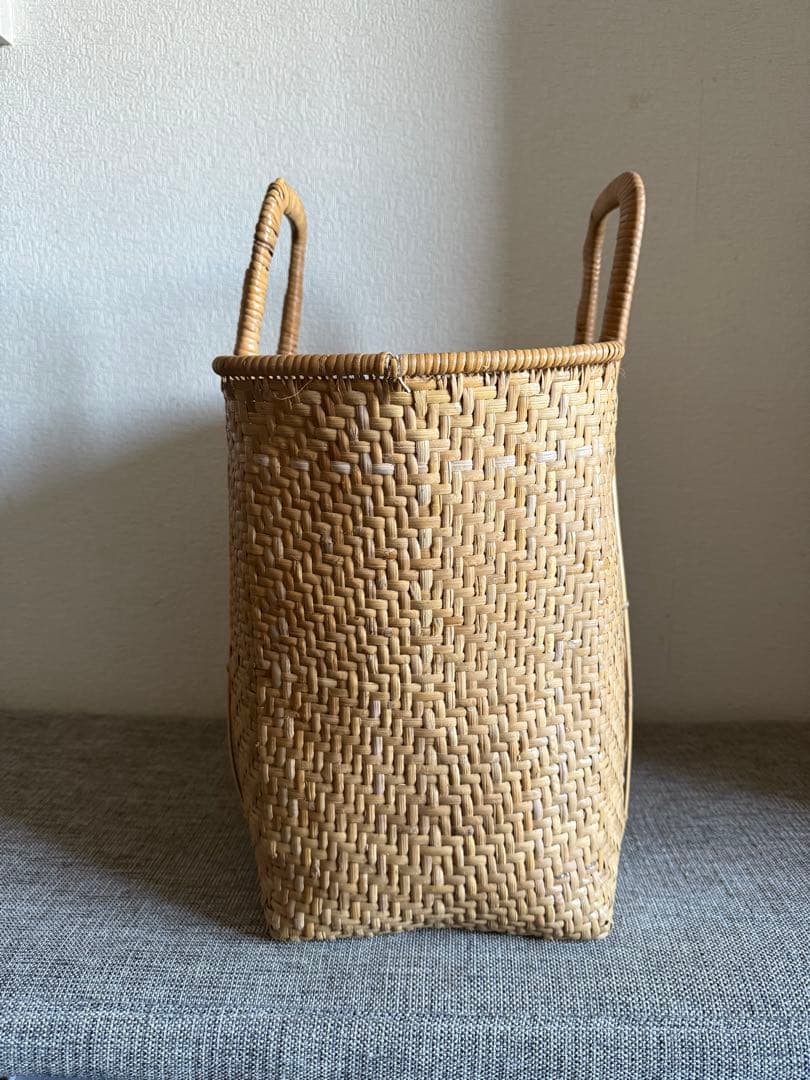 竹籠バッグ かごバック 竹籠 買い物かご マルシェ vintage