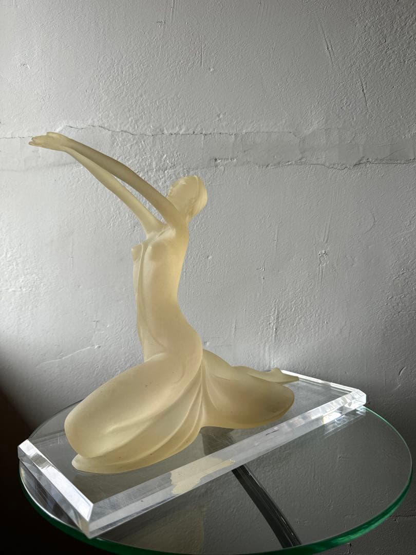 クリスタル オブジェ アンティーク ヴィンテージ レトロ アート 置物 希少