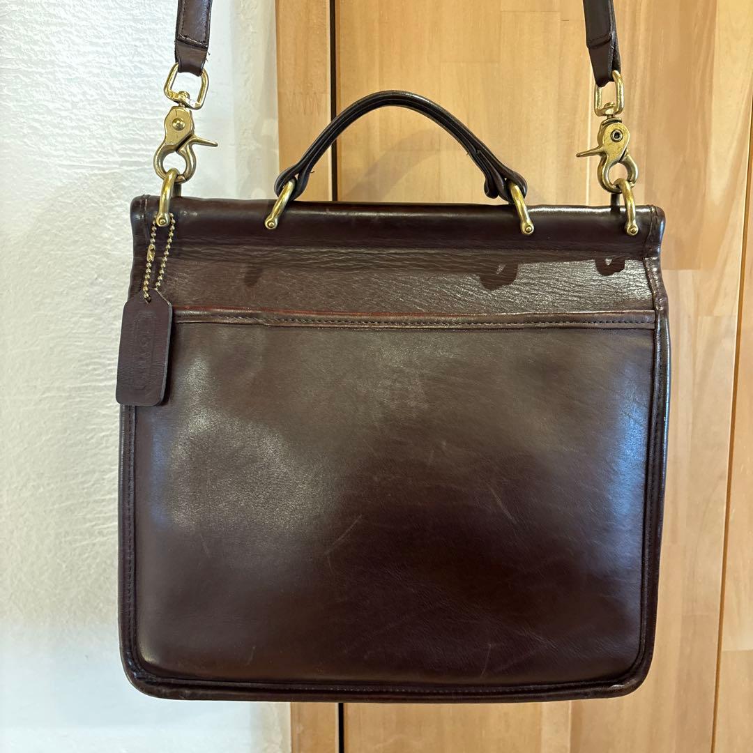 オールドコーチ ショルダーバッグ 2way ウィリス レザー 茶　USA製