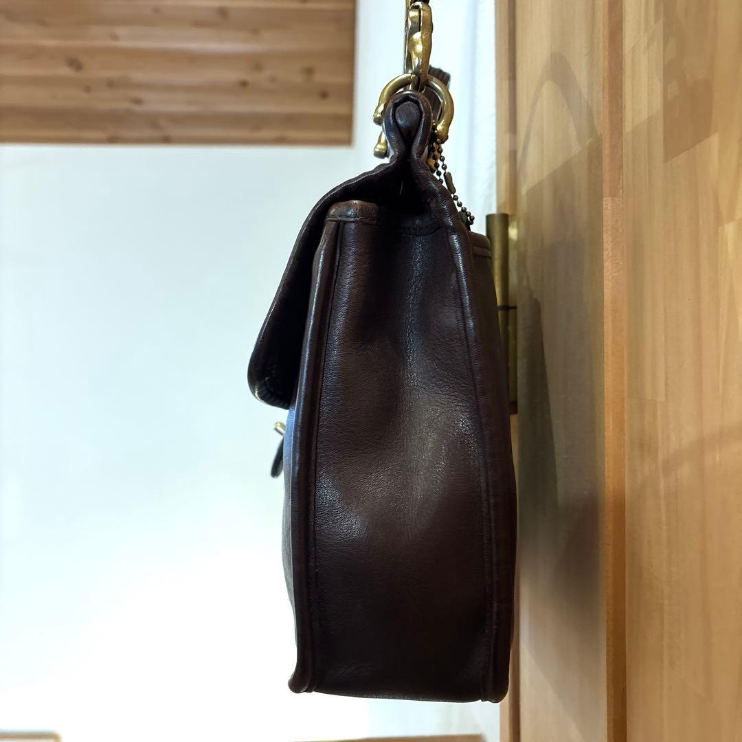 オールドコーチ ショルダーバッグ 2way ウィリス レザー 茶　USA製