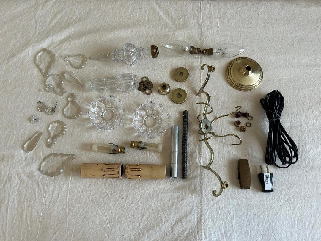 キャンドル　ランプ　 蝋燭　シャンデリア　ブロカント　フランスアンティーク