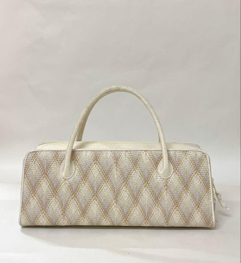 【新品未使用】組織帯地使用　利休バッグ横長⑤