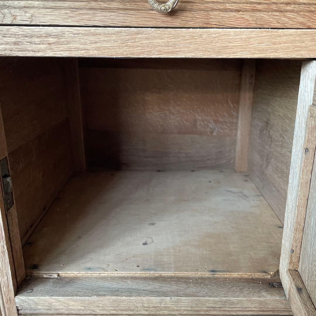 ビンテージ 大理石ドロワーサイドテーブル ベッドサイドテーブル　剥離