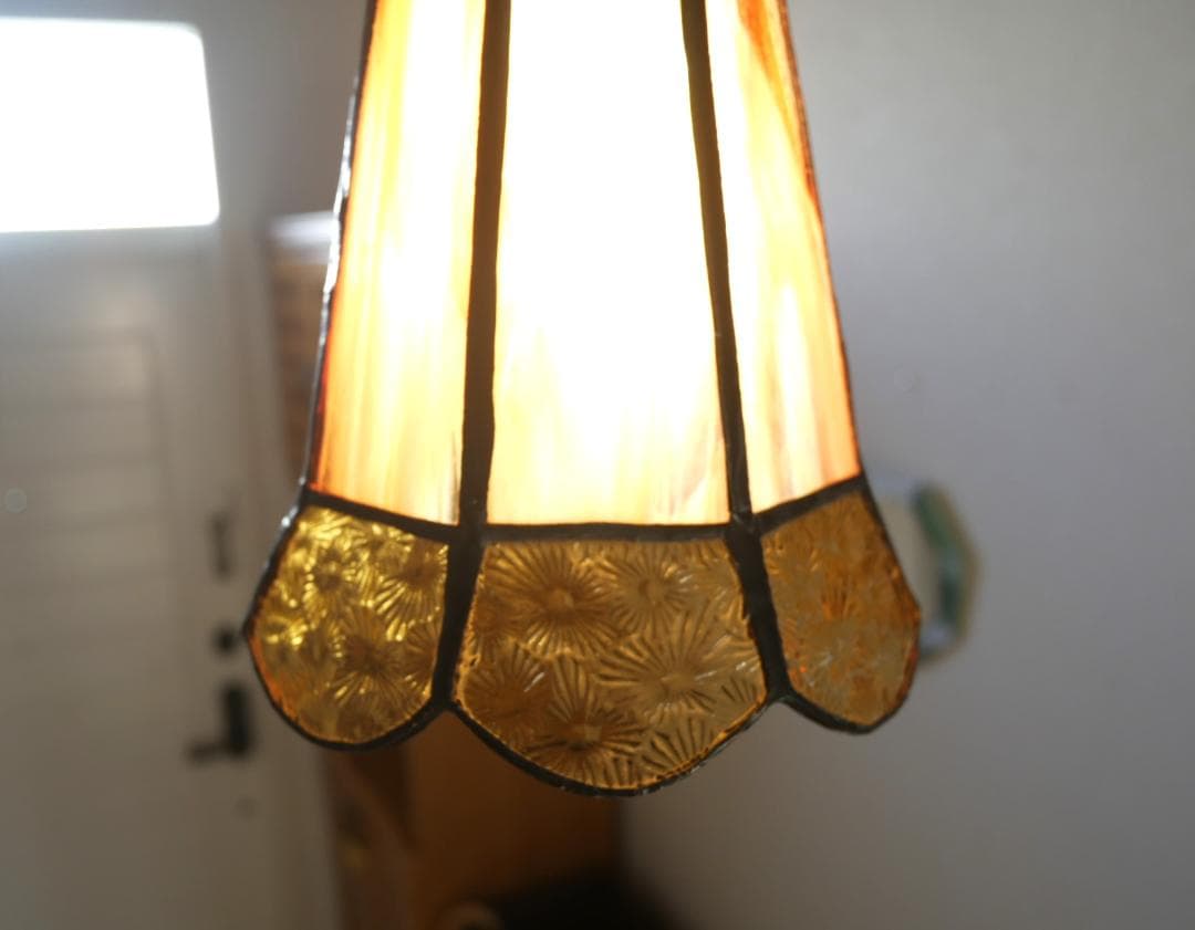 ✴︎:.。.フレアのアンティーク風8面ペンダントライト　*ステンドグラス*